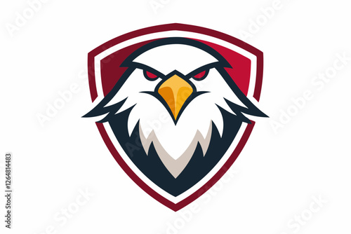 eagle shield logo,  modern eagle emblem,  geometric bird icon


