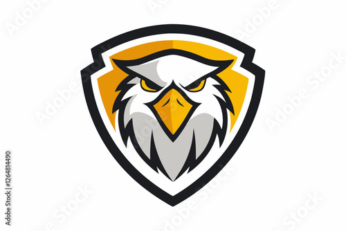 eagle head logo,  shield eagle icon,  geometric bird emblem