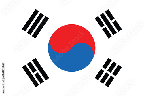 Korea national official symbol flag.