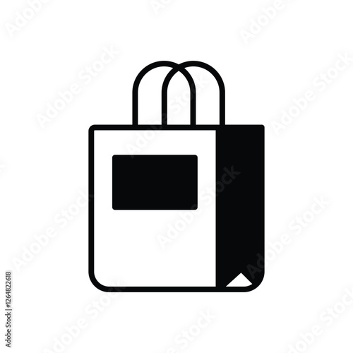 Paper Bag vector icon stock ilustration