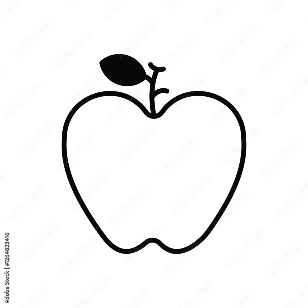 Fototapeta premium Apple vector icon stock ilustration