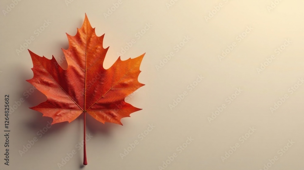 Single autumn leaf on a neutral background, showcasing vibrant fall colors and intricate leaf details. Perfect for seasonal designs and projects. Single autumn leaf on a neutral background, showcasing vibrant fall colors and intricate leaf details. Perfect for seasonal designs and projects.