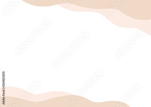 波模様の水彩背景・フレーム