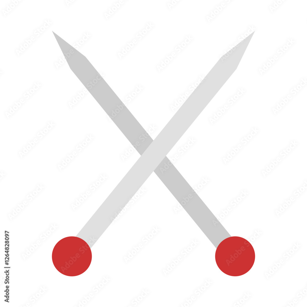 KnittingNeedles flat icon KnittingNeedles flat icon