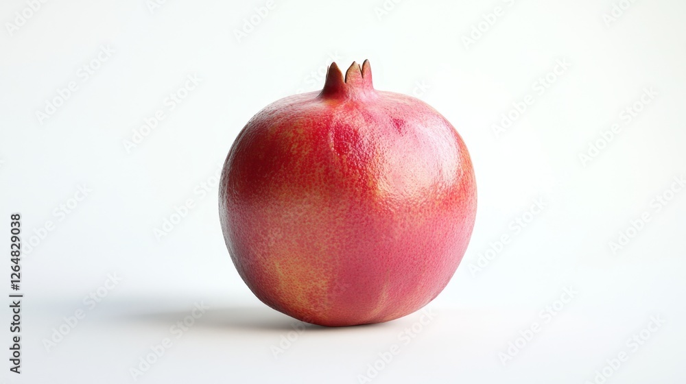 Fresh Pomegranate on Light Background with Smooth Texture Fresh Pomegranate on Light Background with Smooth Texture