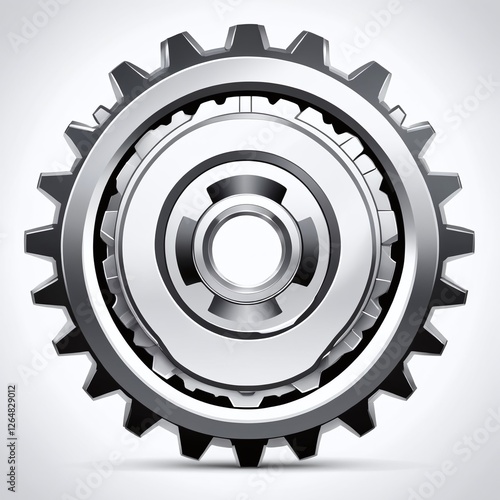 Gear wheel icon. Customization of a gear wheel isolated on white background. Gear wheel sign concept.