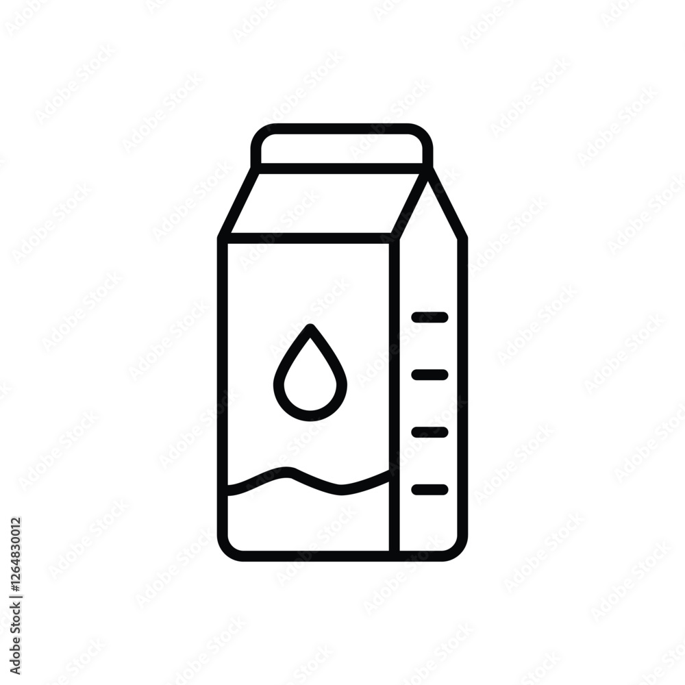Milk Box vector icon stock ilustration Milk Box vector icon stock ilustration