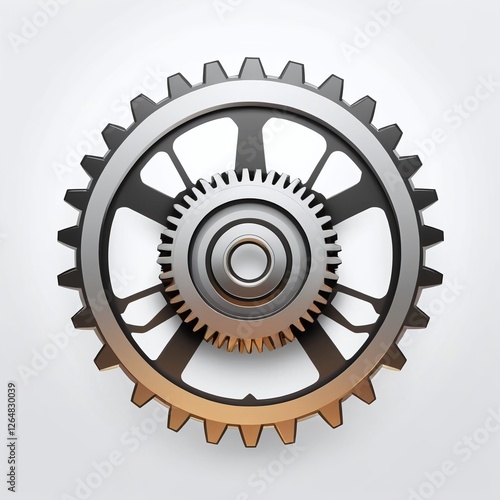 Gear wheel icon. Customization of a gear wheel isolated on white background. Gear wheel sign concept.