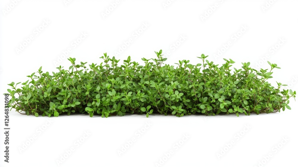 Fresh Green Thyme Herb on White Background for Culinary Use Fresh Green Thyme Herb on White Background for Culinary Use