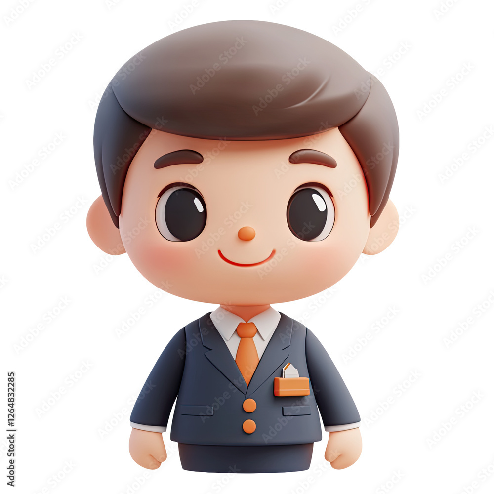 Cartoon Businessman in Formal Suit - Cute and Friendly Character Design Cartoon Businessman in Formal Suit - Cute and Friendly Character Design