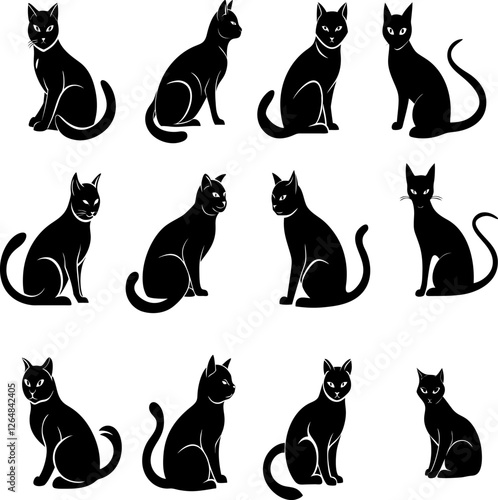 cat icon set, cat icons, cat face icons, cat head icons, cat symbol set, feline icon pack, pet icon set, animal icon collection, minimalist cat icons, cute cat icons, cartoon cat icons, vector cat ico
