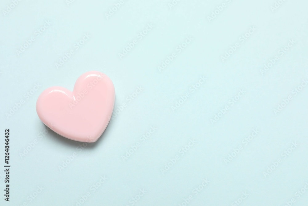 Beautiful composition with pink hearts on color background Beautiful composition with pink hearts on color background