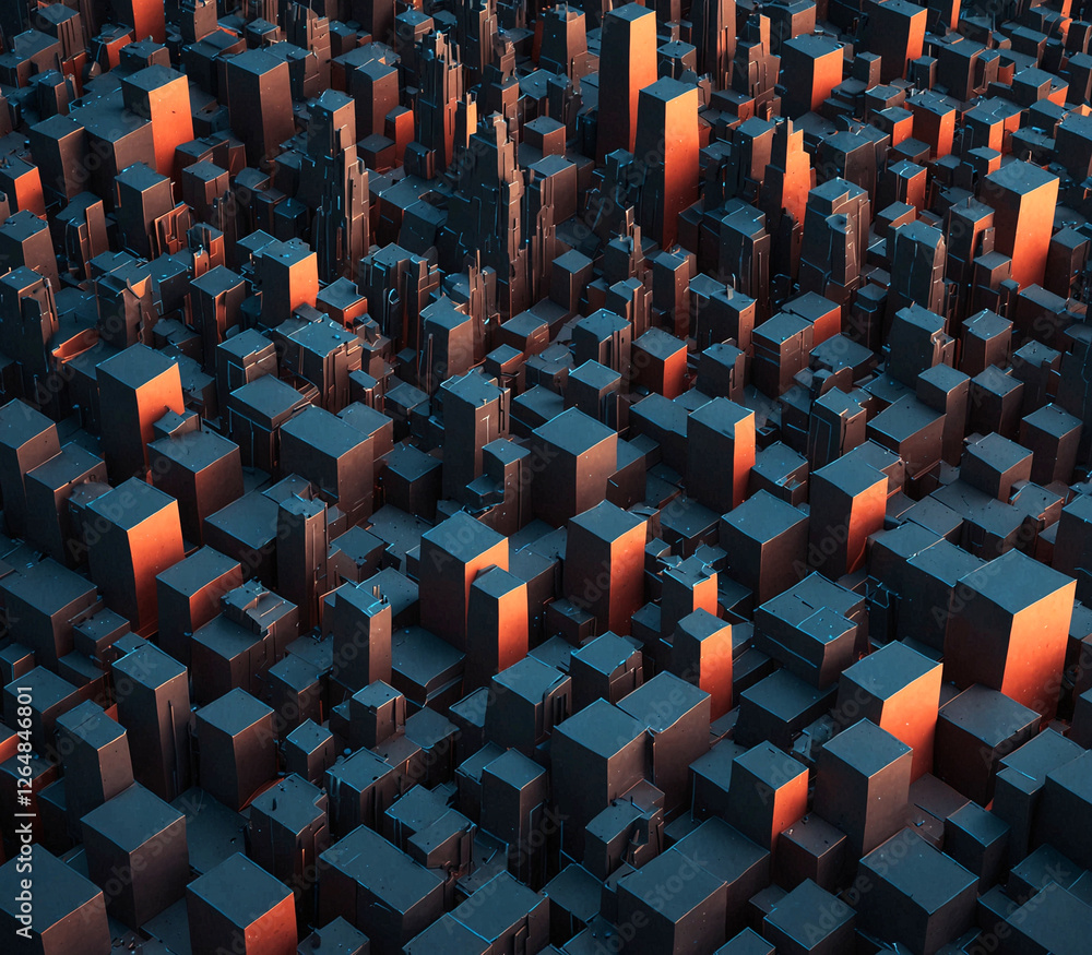 Obraz premium abstract background with red cubes