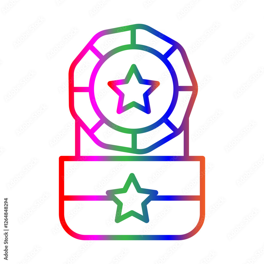Award line gradient icon Award line gradient icon