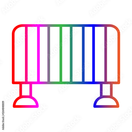 Barricade line gradient icon