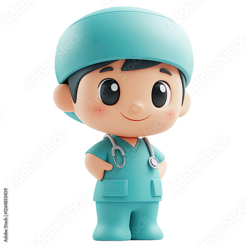 Adorable Cartoon Doctor Illustration