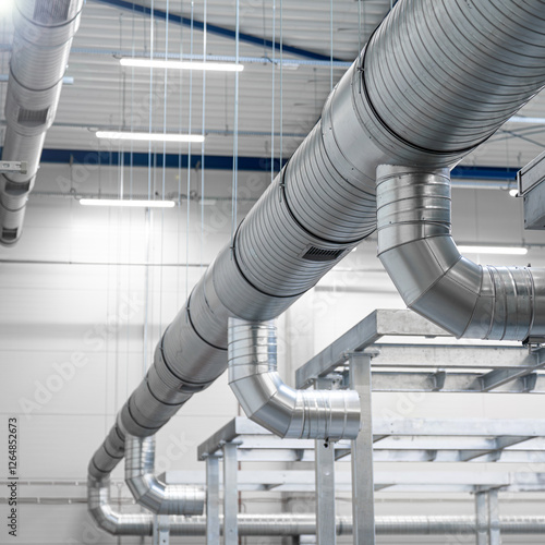 Obraz na płótnie modern ventilation system for large industrial areas - comfort and air quality in industry w salonie