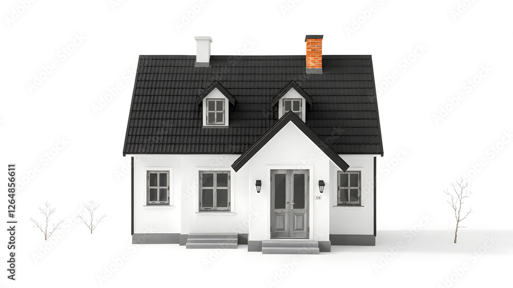 Fototapeta premium house isolated on white background