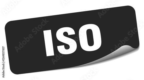 iso sticker. iso label