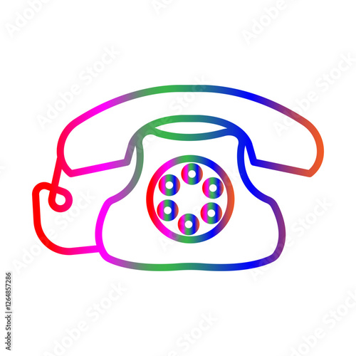 Telephone line gradient icon