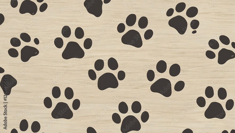 High-Resolution Animal Paw Print Pattern with Clean Design for Creative Projects High-Resolution Animal Paw Print Pattern with Clean Design for Creative Projects