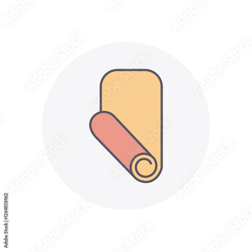 Yoga Mat vector icon stock illustration