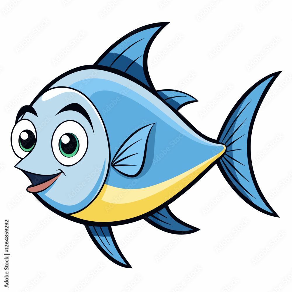 Obraz premium funny fish cartoon