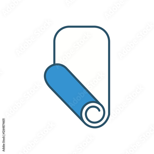 Yoga Mat vector icon stock illustration