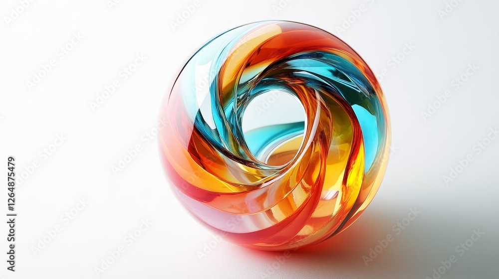 Candy ornament isolated on white background made of glass Candy ornament isolated on white background made of glass