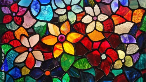 Stunning Stained Glass Floral Pattern
