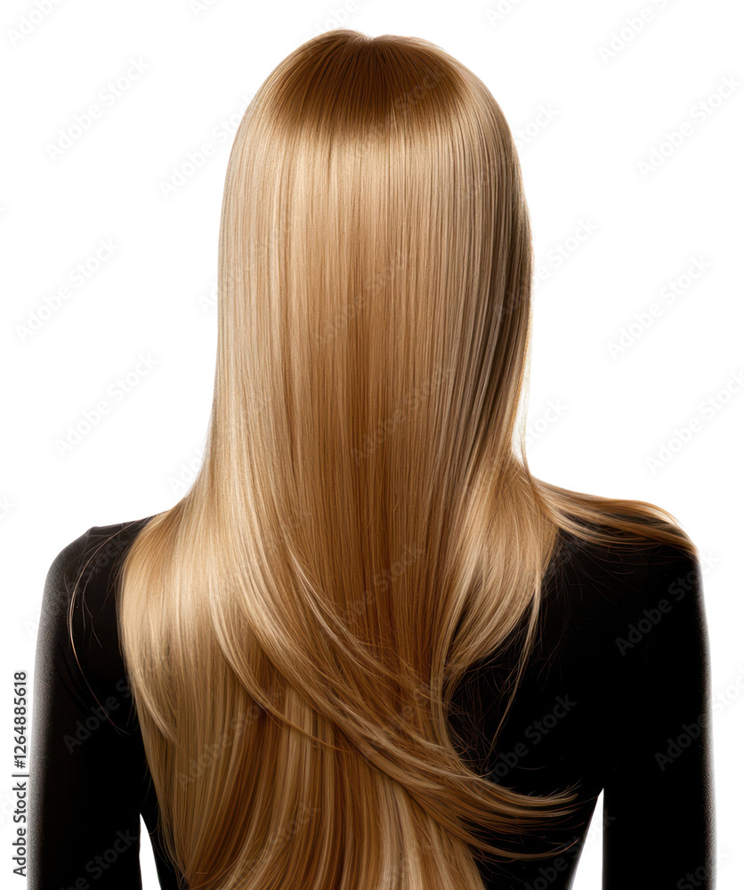 Naklejka premium PNG Sleek blonde hair back view