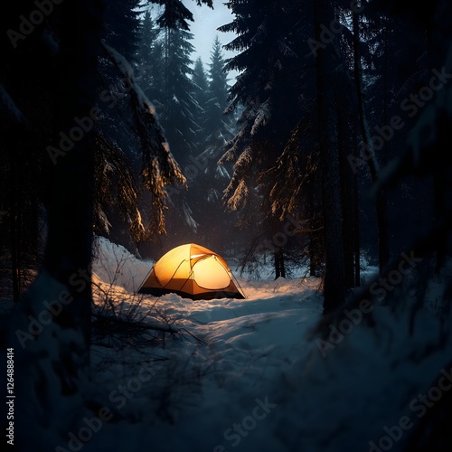 Tent in Snow photo