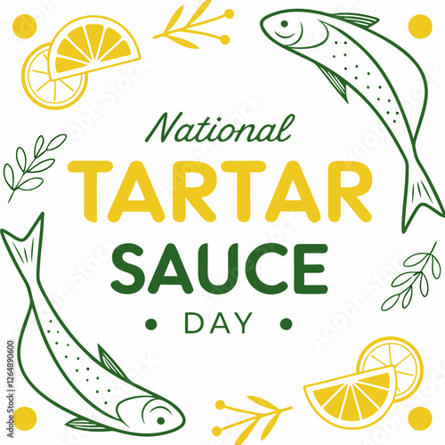 NATIONAL TARTAR SAUCE DAY silhouette vector illustration