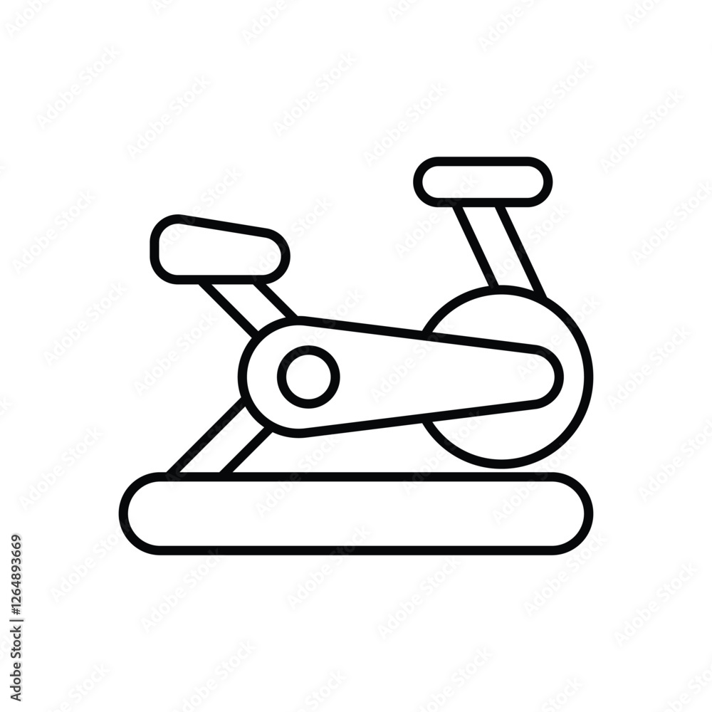 Gym cycle vector icon stock illustration Gym cycle vector icon stock illustration