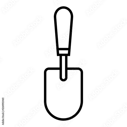 Shovel icon vector. Garden tool illustration sign. Farm symbol or logo.