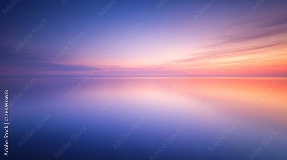 Obraz premium A Tranquil Twilight Reflection on Still Waters