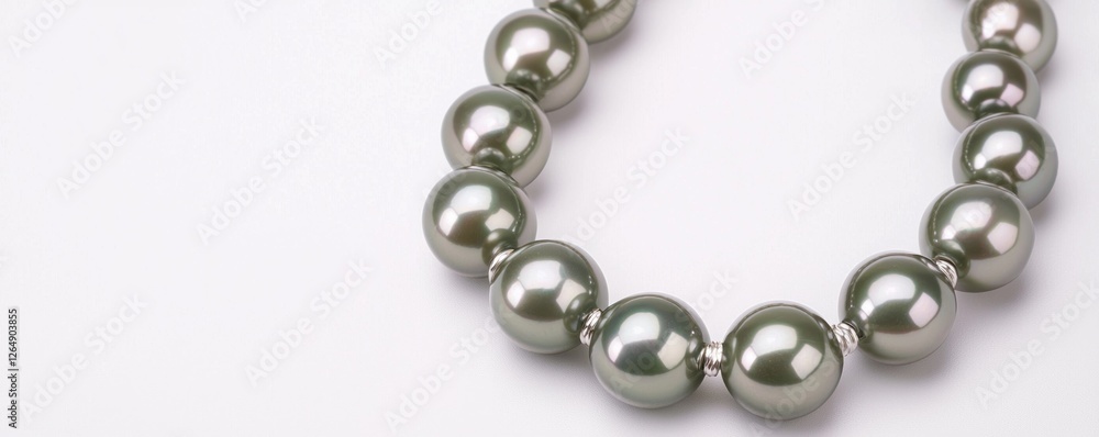 Elegant Tahitian Pearl Necklace on a Minimalist Background Showcasing Luxury and Timeless Beauty