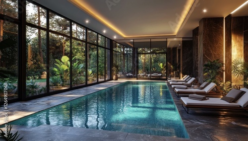 Wallpaper Mural Luxury Indoor Pool and Spa Relaxation: Tranquil Oasis Torontodigital.ca