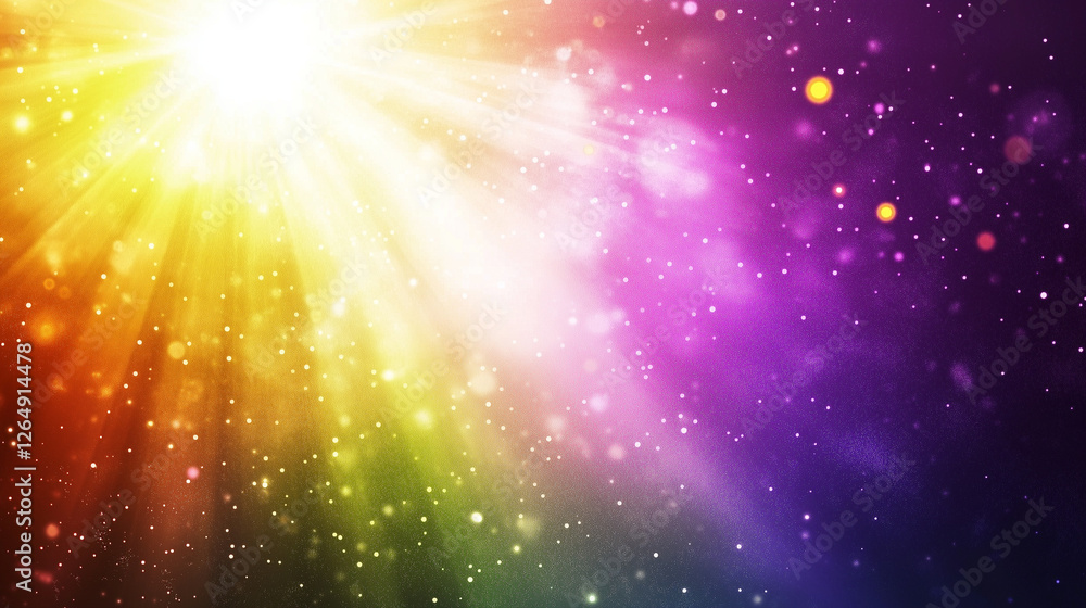 Fototapeta premium Golden Light Burst With Cosmic Glow