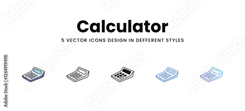 Calculator vector icons set stock illustration
