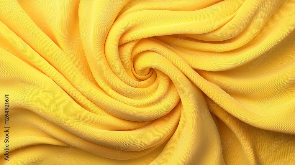 Fototapeta premium Abstract Yellow Fabric Swirl Texture Background Design Textile