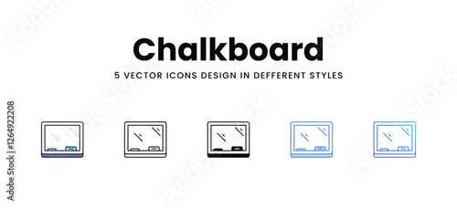 Chalkboard vector icons set stock illustration