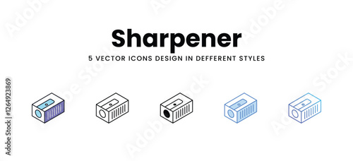 Sharpener vector icons set stock illustration