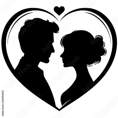 Bride and groom silhouette