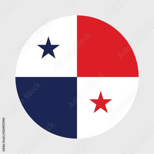 Circular flag of Panama country with a grey , Vector design and digital illustration Free Download Circular flag of Panama country with a grey , Vector design and digital illustration - GFXLoad