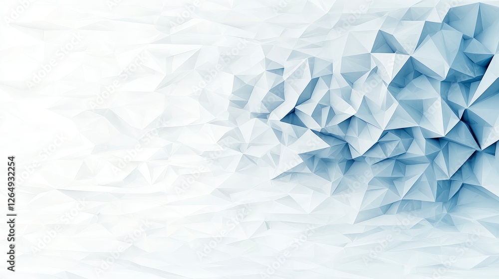 Obraz premium Abstract White Blue Geometric Triangular Background