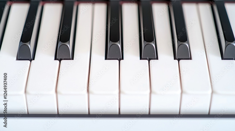 Close-Up of Piano Keys Highlighting Black and White Pattern for Musical Background or Art Design Close-Up of Piano Keys Highlighting Black and White Pattern for Musical Background or Art Design