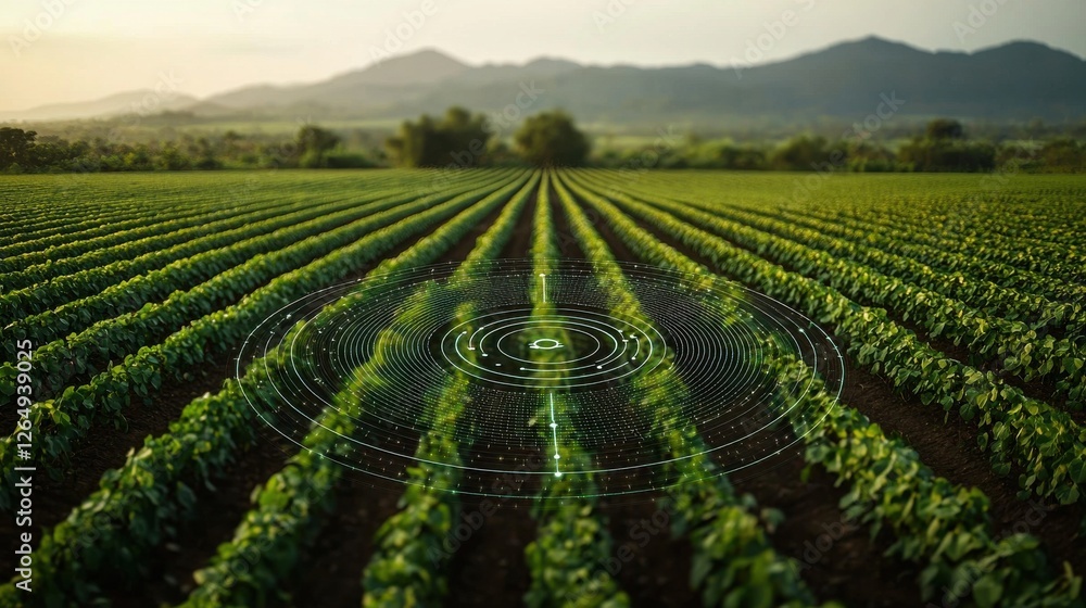 Futuristic solar farm with a state of the art holographic maintenance system integrated into the lush rolling landscape This innovative Futuristic solar farm with a state of the art holographic maintenance system integrated into the lush rolling landscape This innovative