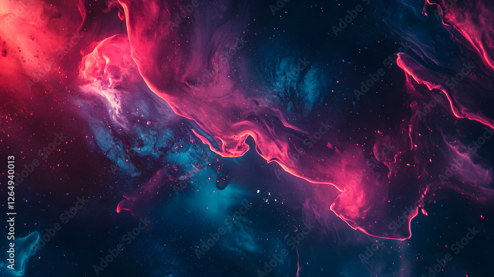 Splashes of neon liquids glowing in a dark background Splashes of neon liquids glowing in a dark background