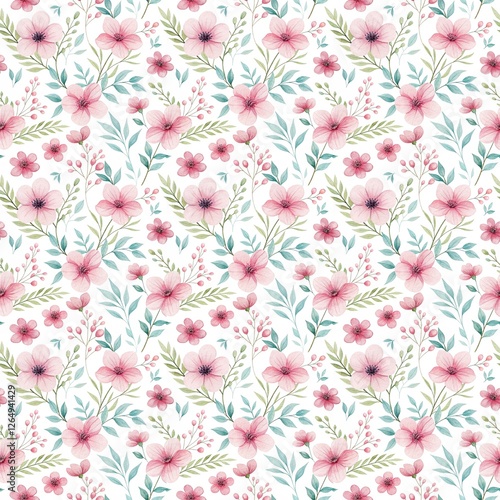 Wallpaper Mural Tiny floral seamless pattern for textile,wallpaper and digital paper Torontodigital.ca